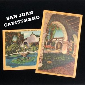 Vintage San Jan Capistrano CA Postcard Art